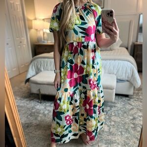 TCEC Vibrant Floral Maxi Dress